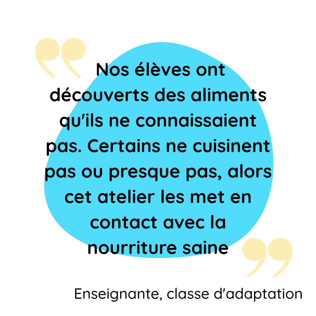 Témoignage bénéfices ateliers cuisine